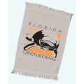 T-100 Fingertip Fringed Towel 11x18 Natural- (Printed)